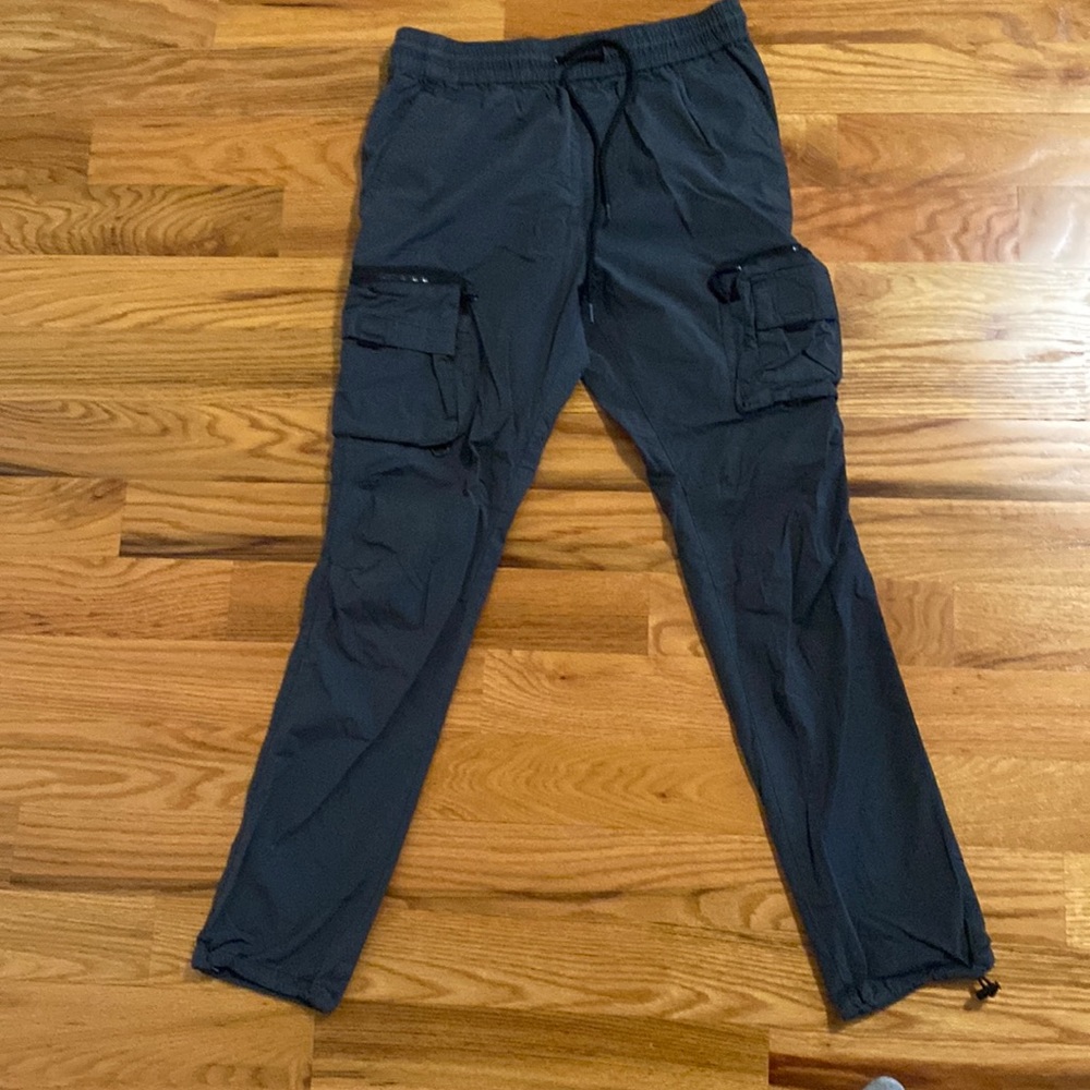 Black nylon cargos